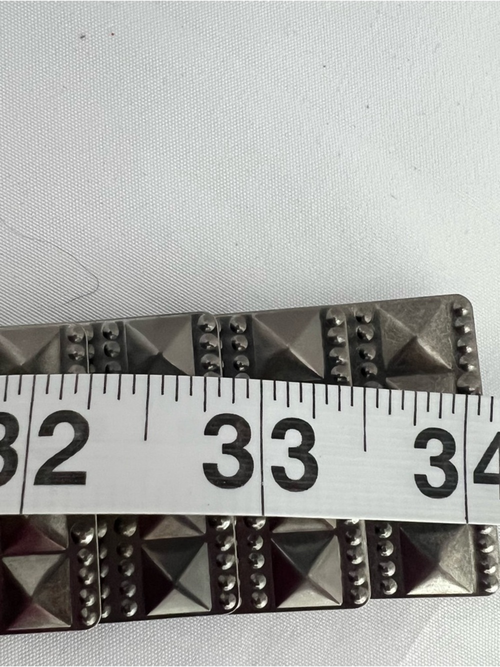 Studded Wide Adjustable Punk Belt in Silver and Black for Women, Buckle Accent - Picture 4 of 4